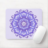 Floral violet mandala. Monogram. Muismat (Met muis)