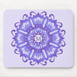 Floral violet mandala. Monogram. Muismat
