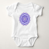 Floral violet mandala. Monogram. Romper (Voorkant)
