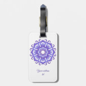 Floral violet mandala.Naam. Bagagelabel (Achterkant verticaal)