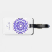 Floral violet mandala.Naam. Bagagelabel (Achterkant horizontaal)