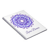 Floral violet mandala. Naam. Notitieboek (Rechterzijde)