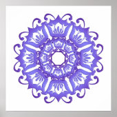 Floral violet mandala. poster (Voorkant)