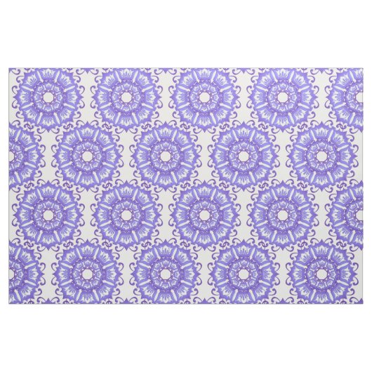 Floral violet mandala. stof (Fat Quarter)