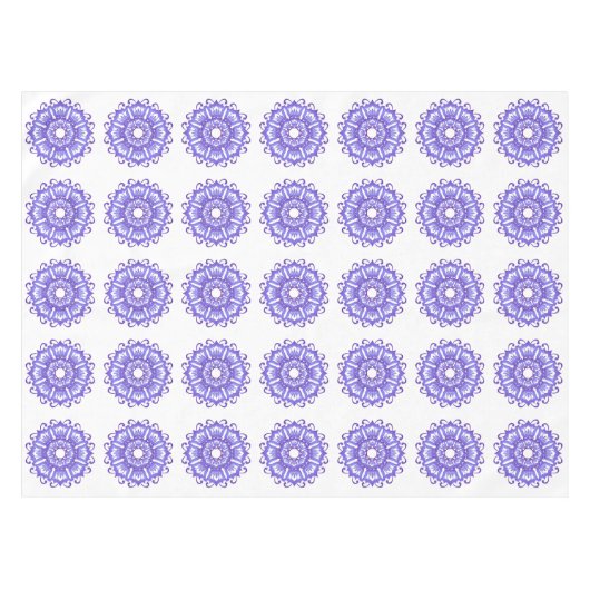 Floral violet mandala. tafelkleed (Voorkant (Horizontaal))