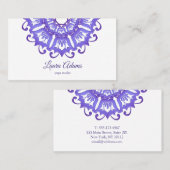 Floral violet mandala. Tekst. Visitekaartje (Voorkant / Achterkant)