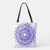 Floral violet mandala. tote bag (Achterkant)