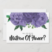 Floral Violet Paars is mijn matroos van eer Kaart (Voorkant)