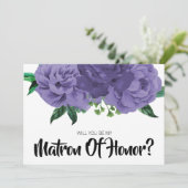 Floral Violet Paars is mijn matroos van eer Kaart (Staand voorkant)