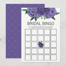 Floral Violet Paars Vrijgezellenfeest Bingo Game K Kaart