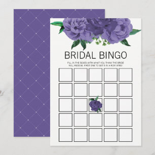 Floral Violet Paars Vrijgezellenfeest Bingo Game K Kaart