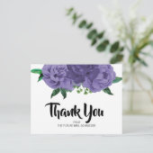 Floral Violet Paars Vrijgezellenfeest Hartelijk da Briefkaart (Staand voorkant)