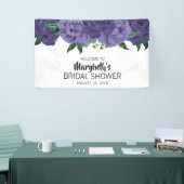 Floral Violet Paars Vrijgezellenfeest Welkomstbann Spandoek (Beurs)