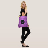 Floral violet patroon.Monogram. Tote Bag (Op model)