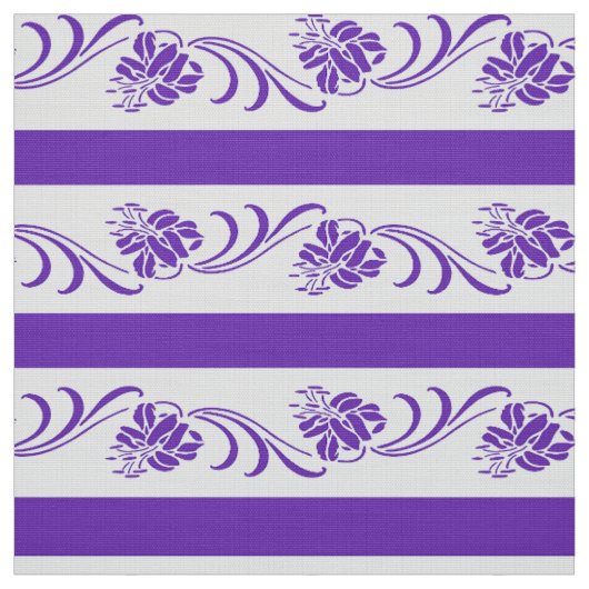Floral violet stremmelpatroon stof (Swatch)