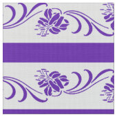 Floral violet stremmelpatroon stof (Close Up)