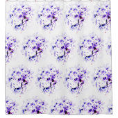 Floral Violets Shower Curtain Douchegordijn (Voorkant)