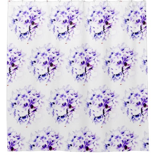 Floral Violets Shower Curtain Douchegordijn (Voorkant)