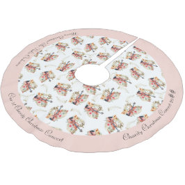 Floral Violins Gold Muzieknoten Kerstvakantie Kerstboom Rok