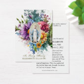 Floral Virgin Mary Floral Funeral Prayer Kaart (Bureau)