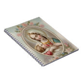 Floral Virgin Mary met Jesus Child Notitieboek (Rechterzijde)