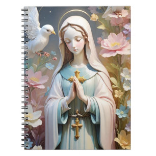 Floral Virgin Mary Notitieboek