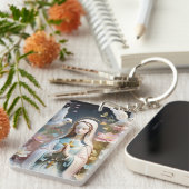 Floral Virgin Mary Sleutelhanger (Voorkant Rechts)
