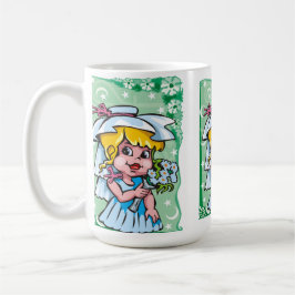 Floral Virgo met witte bloemen Koffiemok