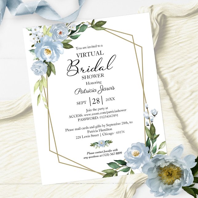 Floral Virtual Vrijgezellenfeest Budget Invitation (Creator heeft geüpload)