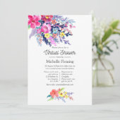 Floral virtueel Baby shower voor kleurrijke Waterv Kaart (Staand voorkant)