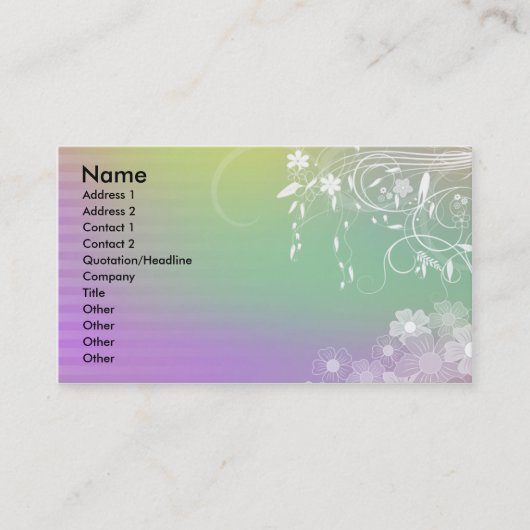 Floral Visitekaartje (Voorkant)