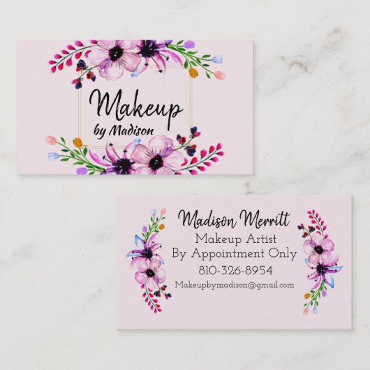 Floral Visitekaartje (Voorkant / Achterkant)