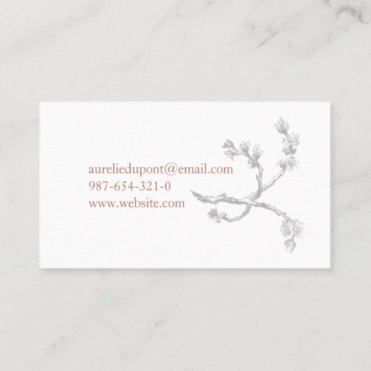 Floral Visitekaartje (Achterkant)