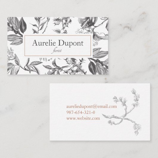 Floral Visitekaartje (Voorkant / Achterkant)