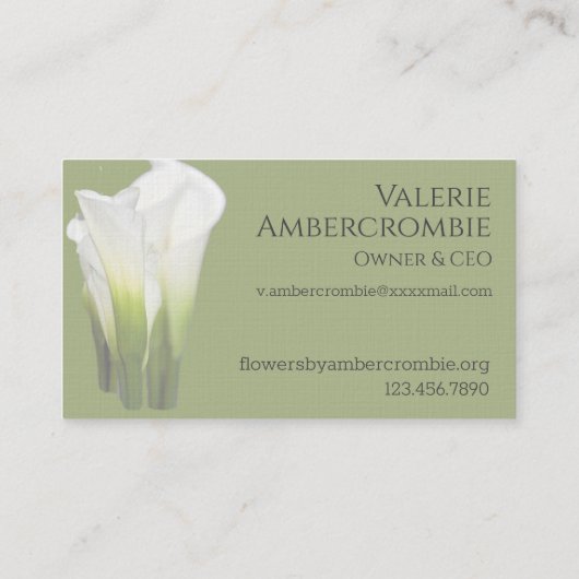 Floral Visitekaartje (Achterkant)