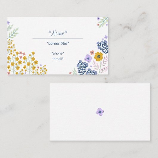 Floral Visitekaartje (Voorkant / Achterkant)