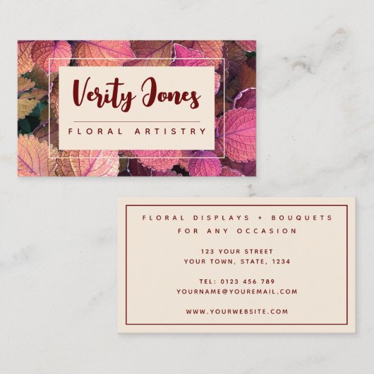  Floral Visitekaartje (Voorkant / Achterkant)