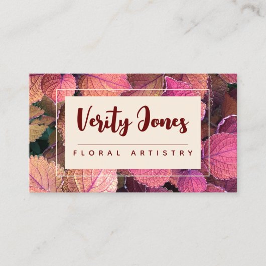 Floral Visitekaartje (Voorkant)