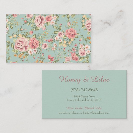  Floral Visitekaartje (Voorkant / Achterkant)