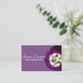Floral Visitekaartje, Grootte, Aangepaste tekst Visitekaartje (Staand voorkant)