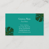 Floral visitekaartje met palmbladeren (Achterkant)