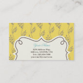 Floral Visitekaartje, profielkaart Visitekaartje (Achterkant)