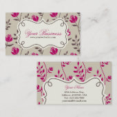 Floral Visitekaartje, profielkaart Visitekaartje (Voorkant / Achterkant)
