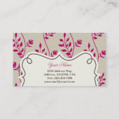 Floral Visitekaartje, profielkaart Visitekaartje (Achterkant)