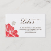 Floral Visitekaartje Salon Spa Rood Bruin Tropisch (Achterkant)
