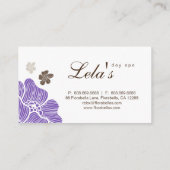 Floral Visitekaartje Salon Spa Tropisch Paars (Achterkant)
