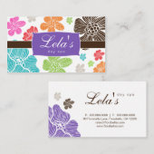 Floral Visitekaartje Salon Spa Tropisch Paars (Voorkant / Achterkant)