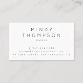 Floral Visitekaartje voor bakkerijen/coffeeshops (Achterkant)