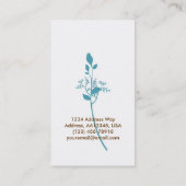 Floral Visitekaartje (wit/groen) (Achterkant)