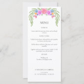 Floral Vivid Fiesta Wedding Menu (Voorkant)